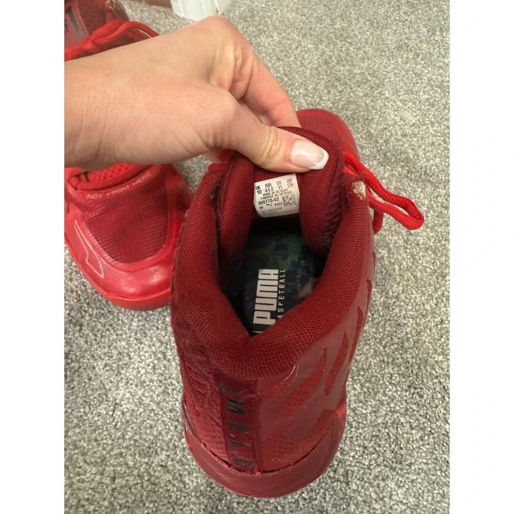 PUMA LaMELO Ball‎ MB.01 Shoes Mens Sz 11 Red Basketball Gym Sneakers